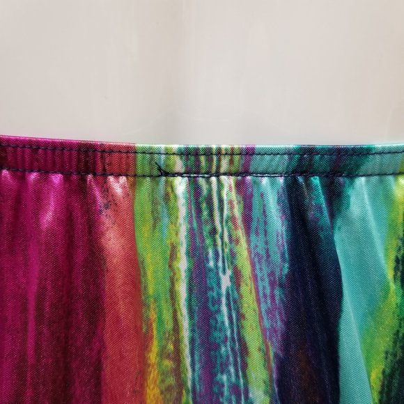 BCX top Small multicolor sleeveless halter colorful smocked bottom Y2K - Picture 8 of 11